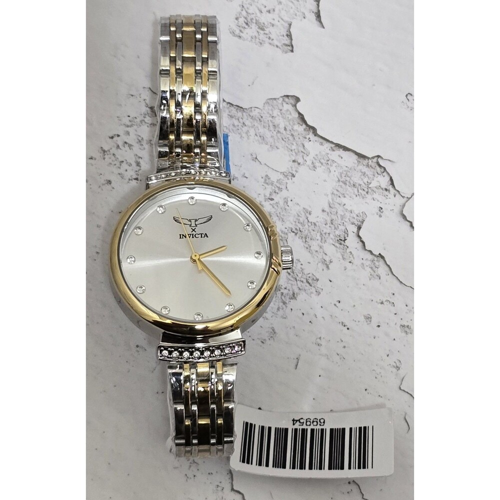 Invicta Angel Women's Watch Gemmed 34mm Silver Gold 69954 Brand New - Picture 5 of 8
